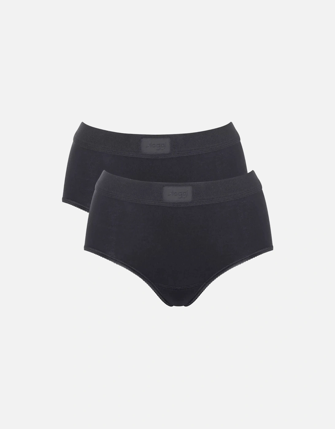 Double Comfort 2-Pack Maxi Briefs, Black, 8 of 7