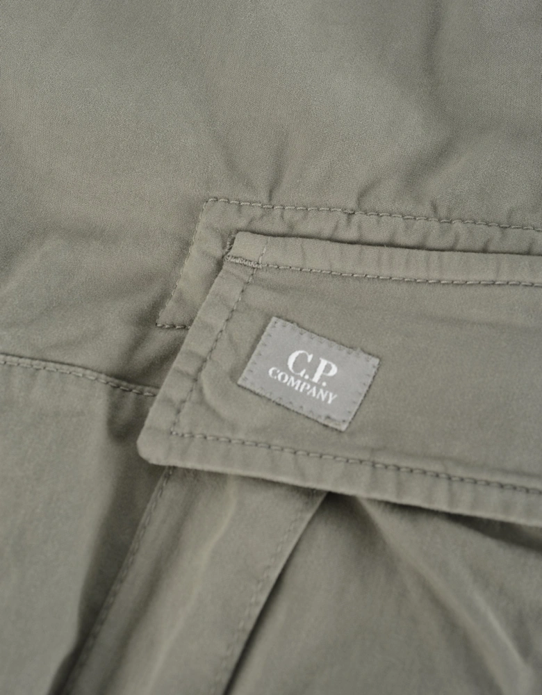 STRETCH	SATIN CARGO PANTS