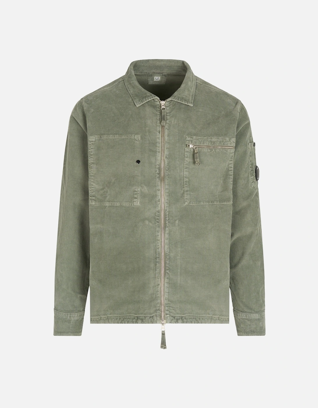 Corduroy Zip Overshirt Green, 6 of 5