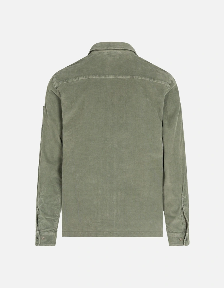 Corduroy Zip Overshirt Green