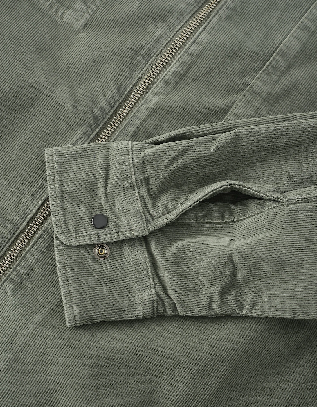Corduroy Zip Overshirt Green