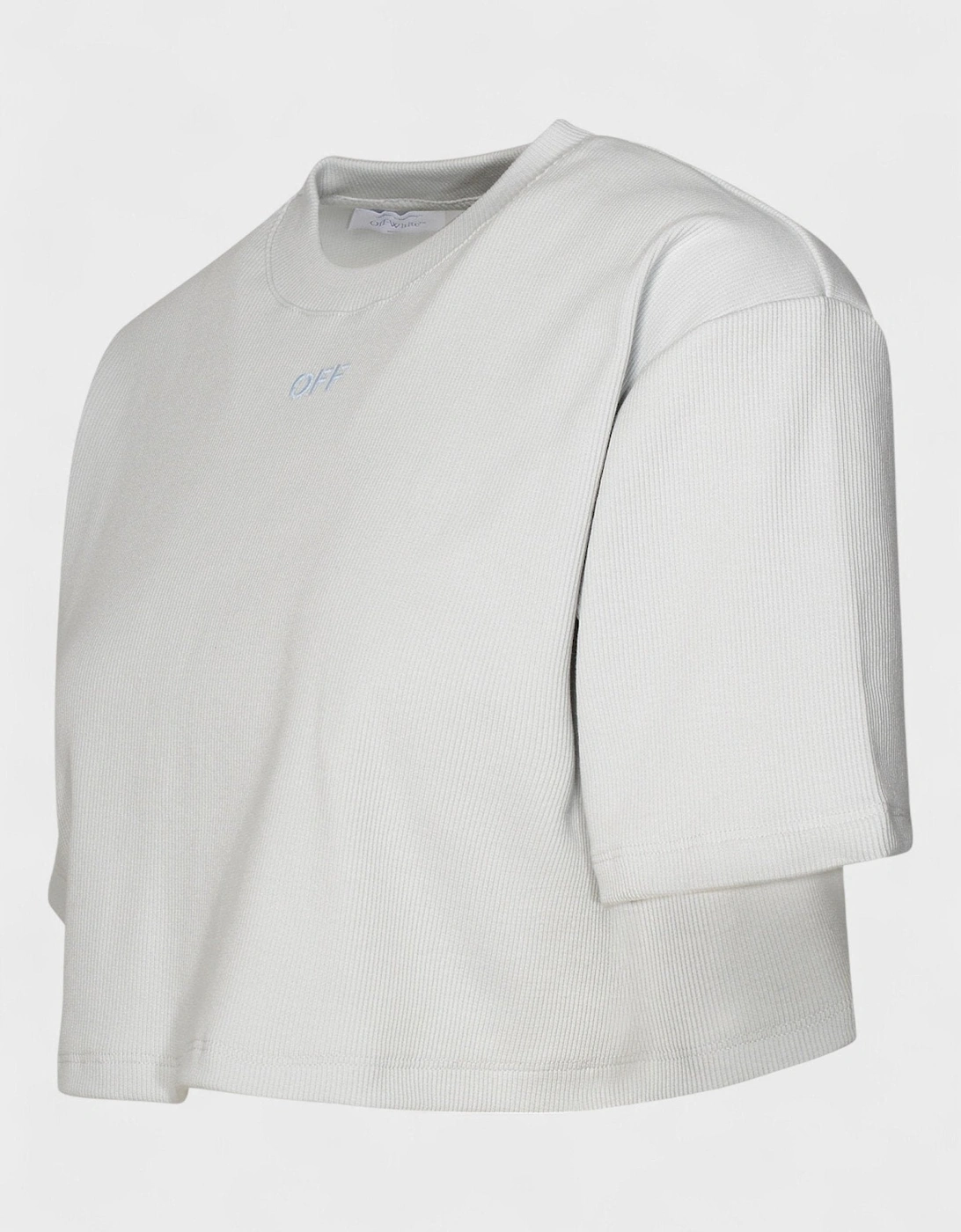Stamp Rib Cropped Tee Artic Ice