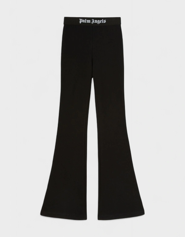 Logo Tape Flare Sweatpants Black