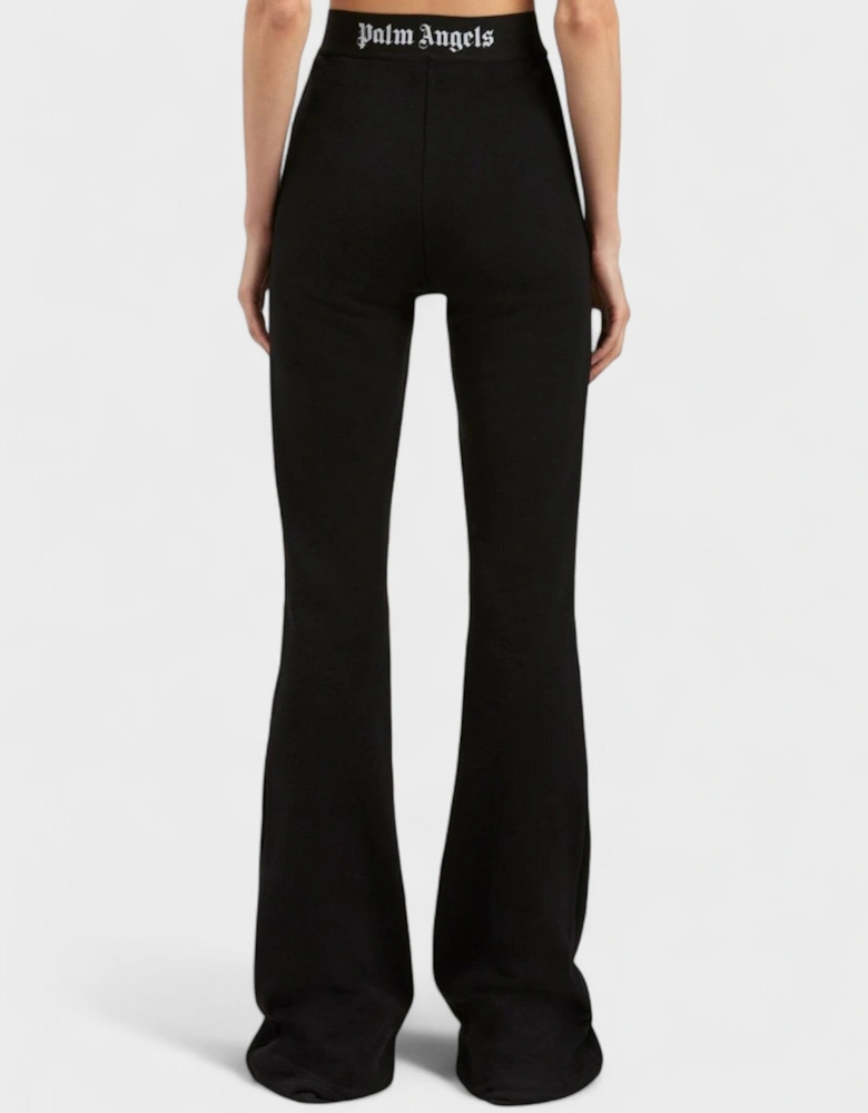 Logo Tape Flare Sweatpants Black