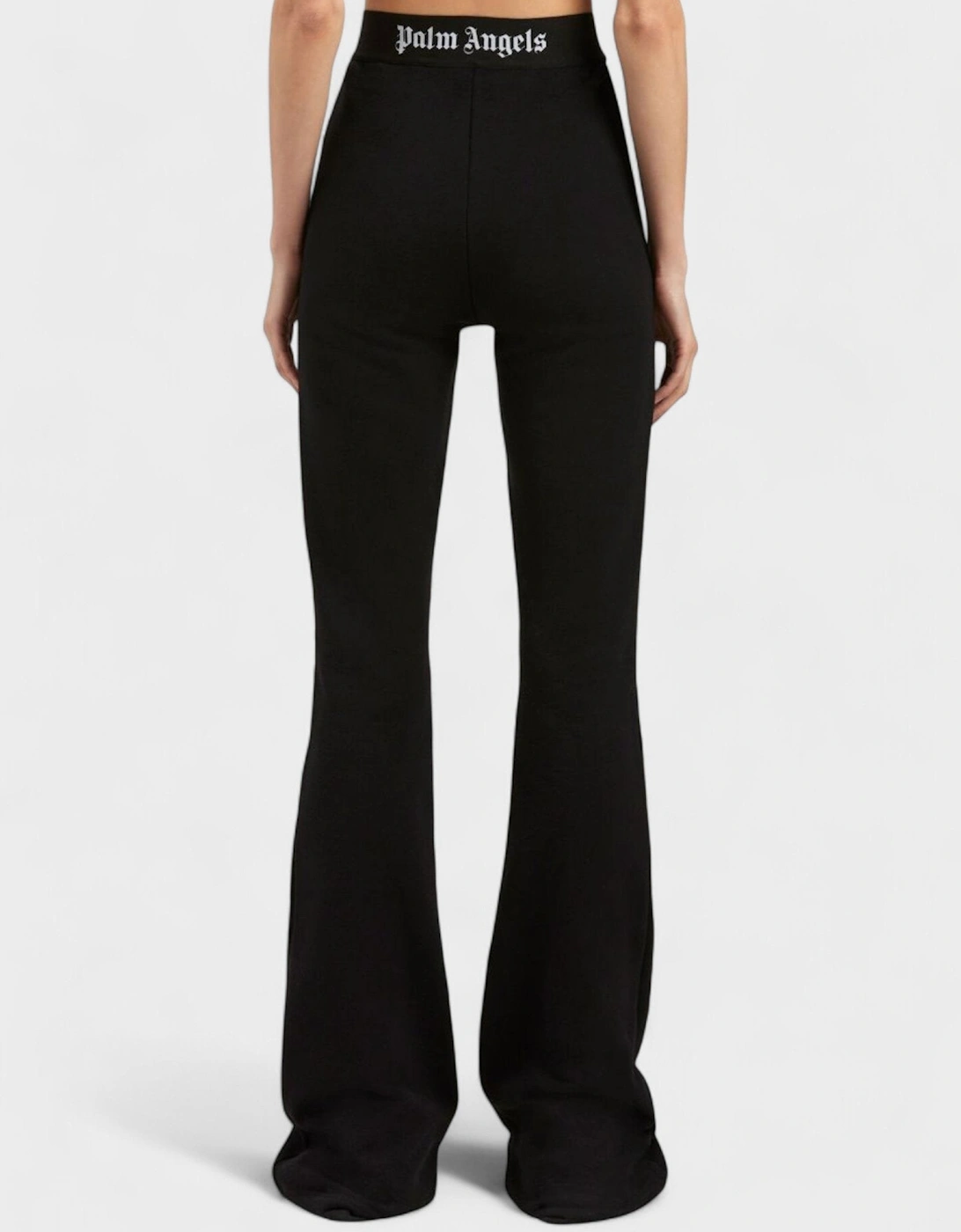 Logo Tape Flare Sweatpants Black