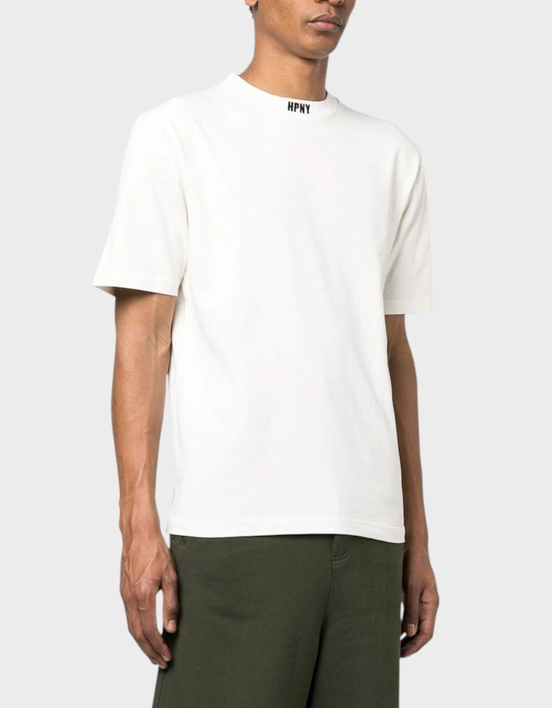 Embroidered Logo Tee White