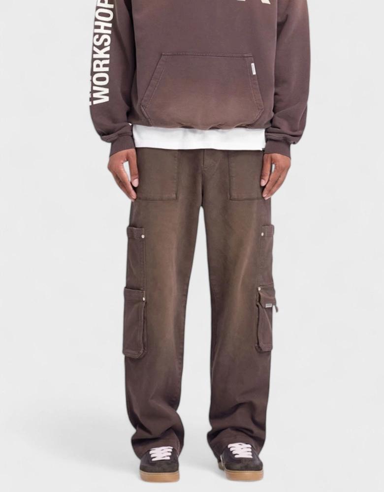 Masking Tape Initial Hoodie Cedar Brown