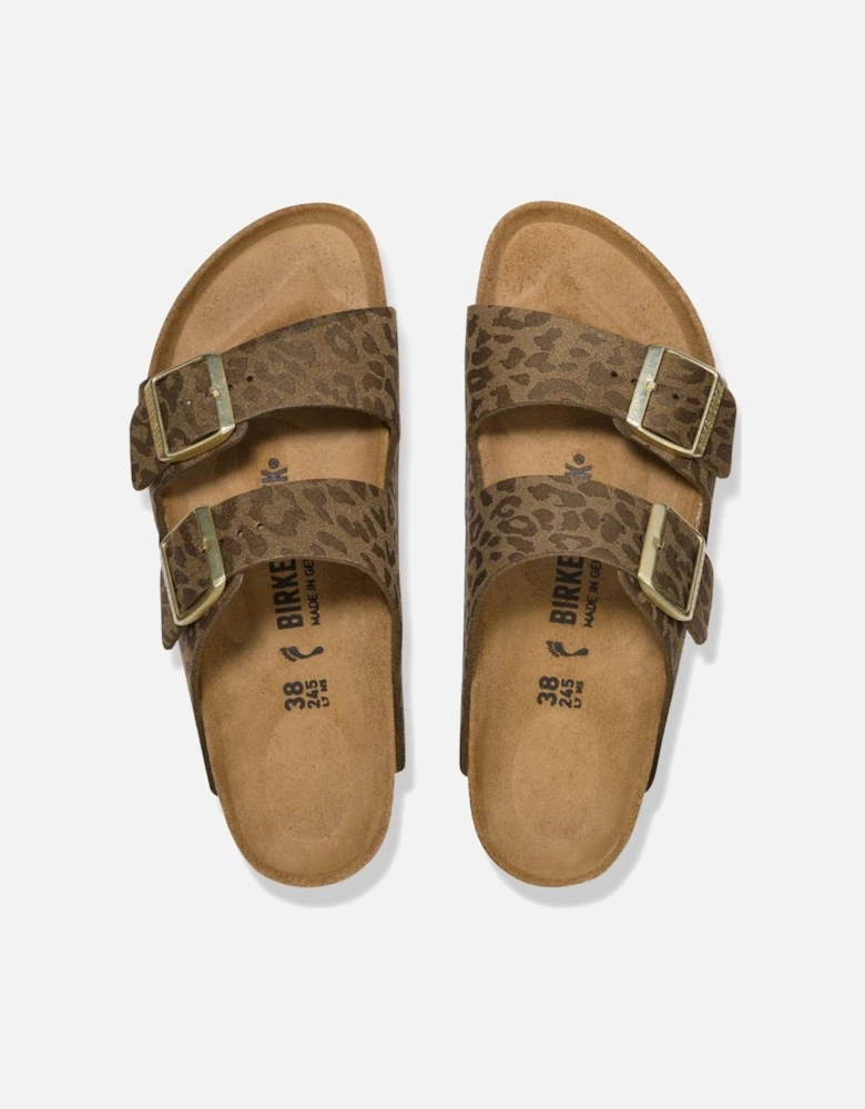 Birkenstock Women's Arizona BS Synthetik Syn Narrow Fit Leo Khaki