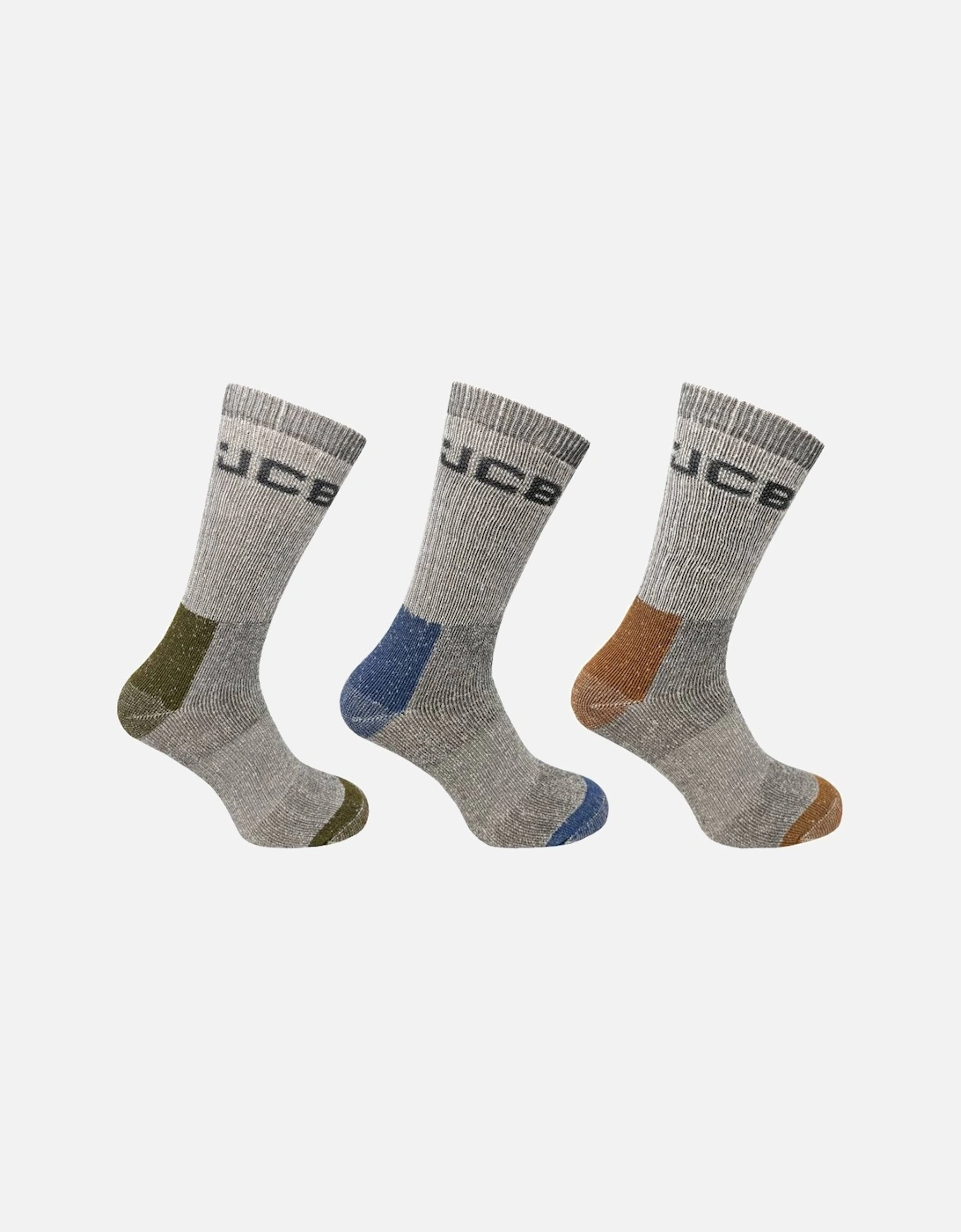 Cleversocks Men's Boot Sock 3-Pack Grey, 2 of 1