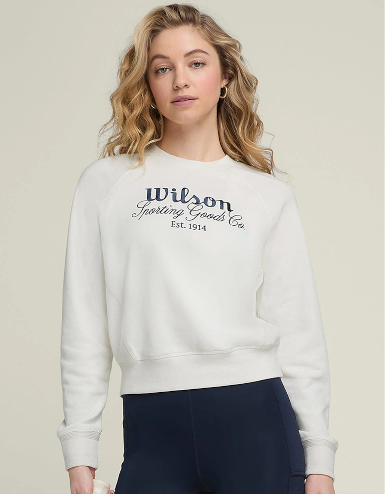 Womens Tennis Sideline Crew - Beige