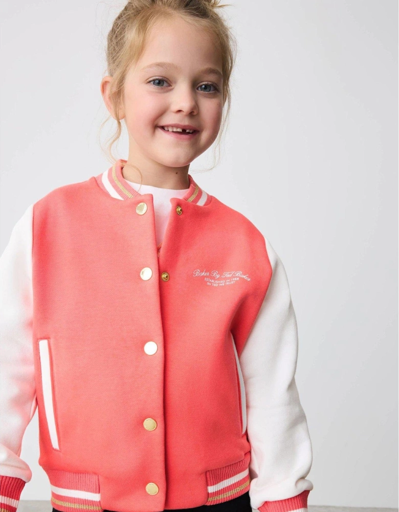 Girls Varsity Jacket - Orange