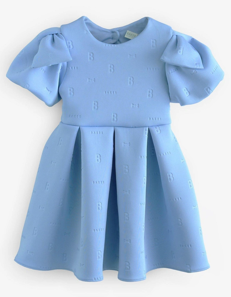 Girls Bow Dress - Blue