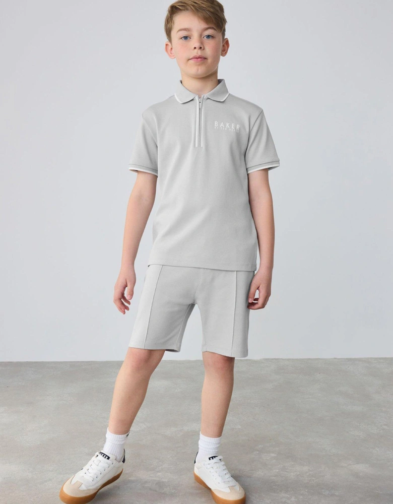 Boys Polo Set - Grey
