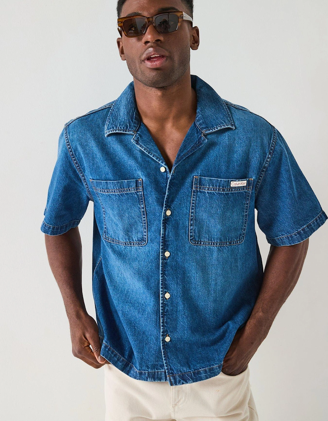 Nile Camp Short Sleeve Denim Shirt - Blue, 2 of 1