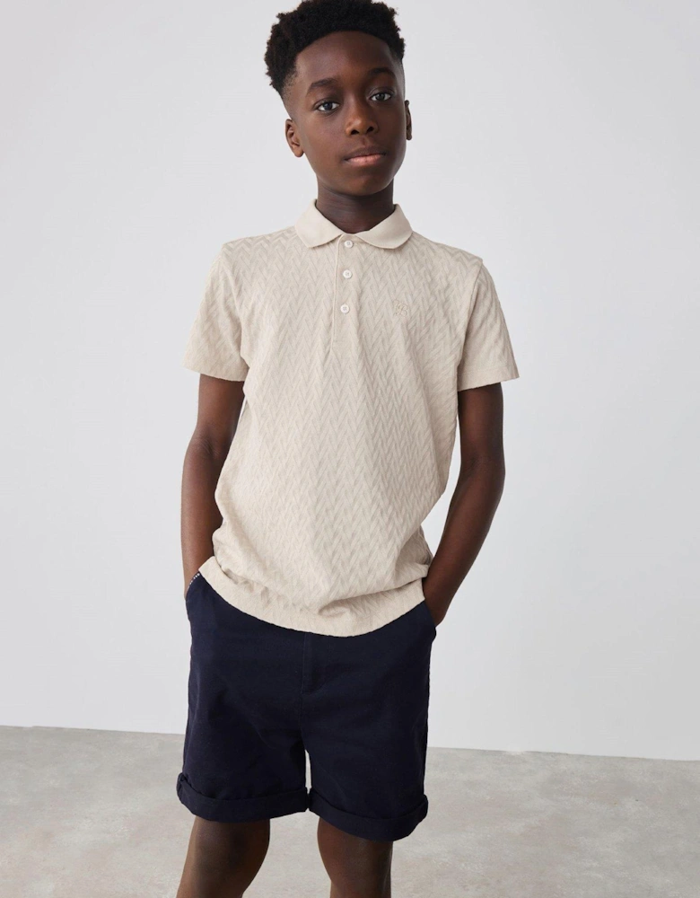 Boys Polo Top - Beige