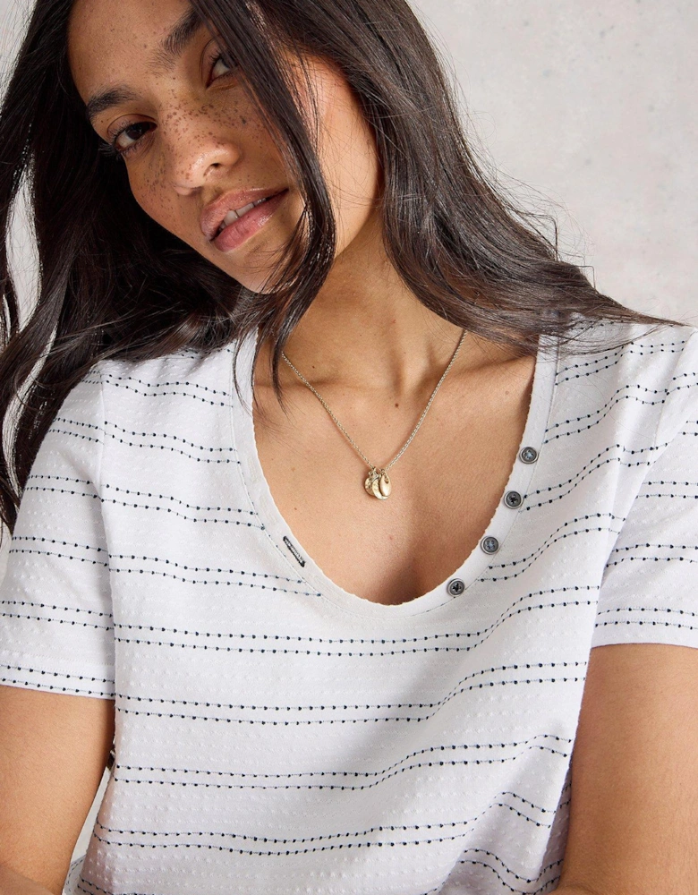 Nadia Textured Tee - White