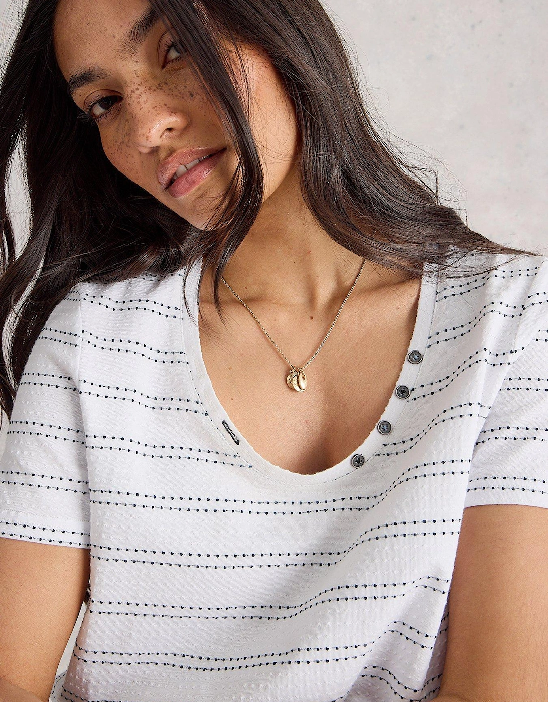 Nadia Textured Tee - White, 2 of 1