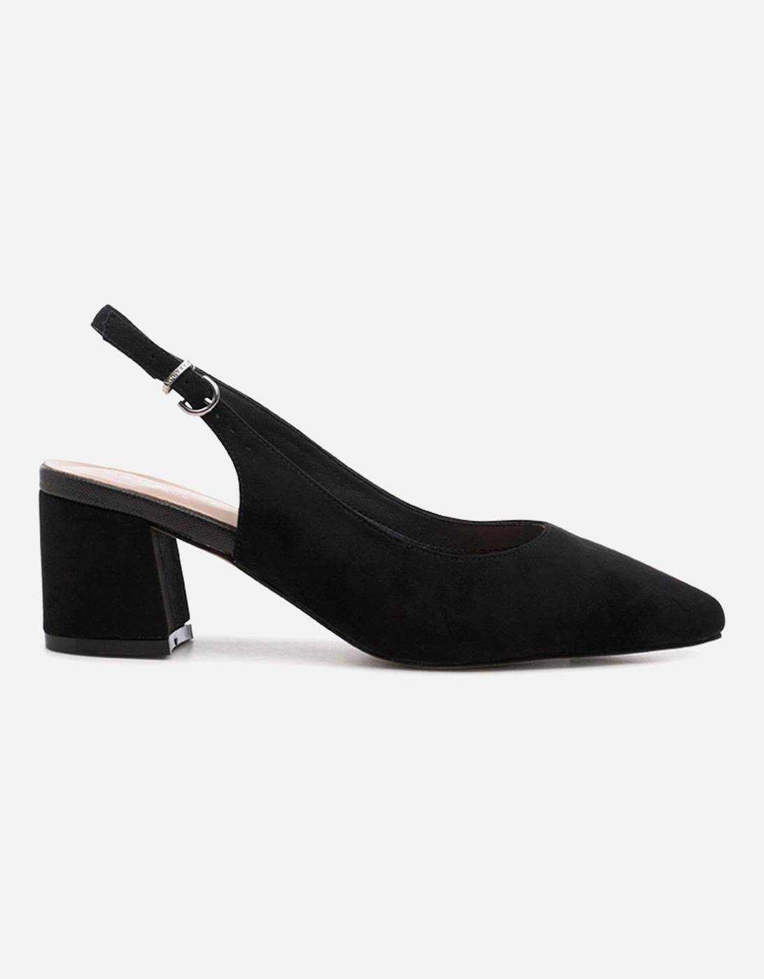 Flynn Micro Suede Wide Fit Heel - Black, 2 of 1