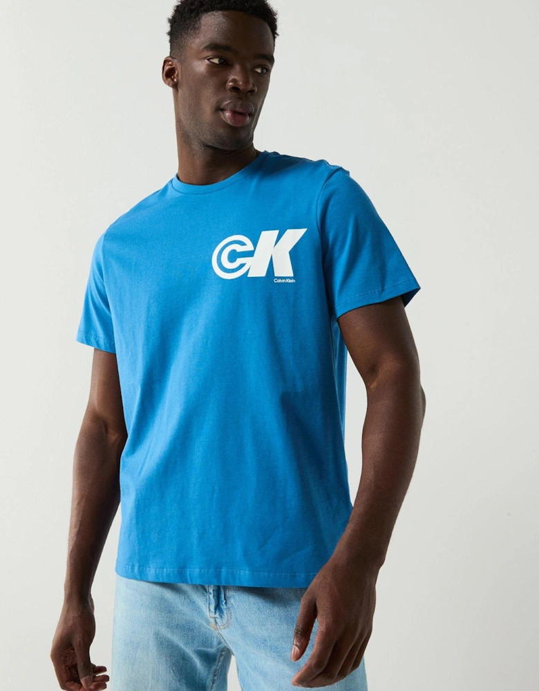 Sport Logo Graphic T-Shirt - Blue