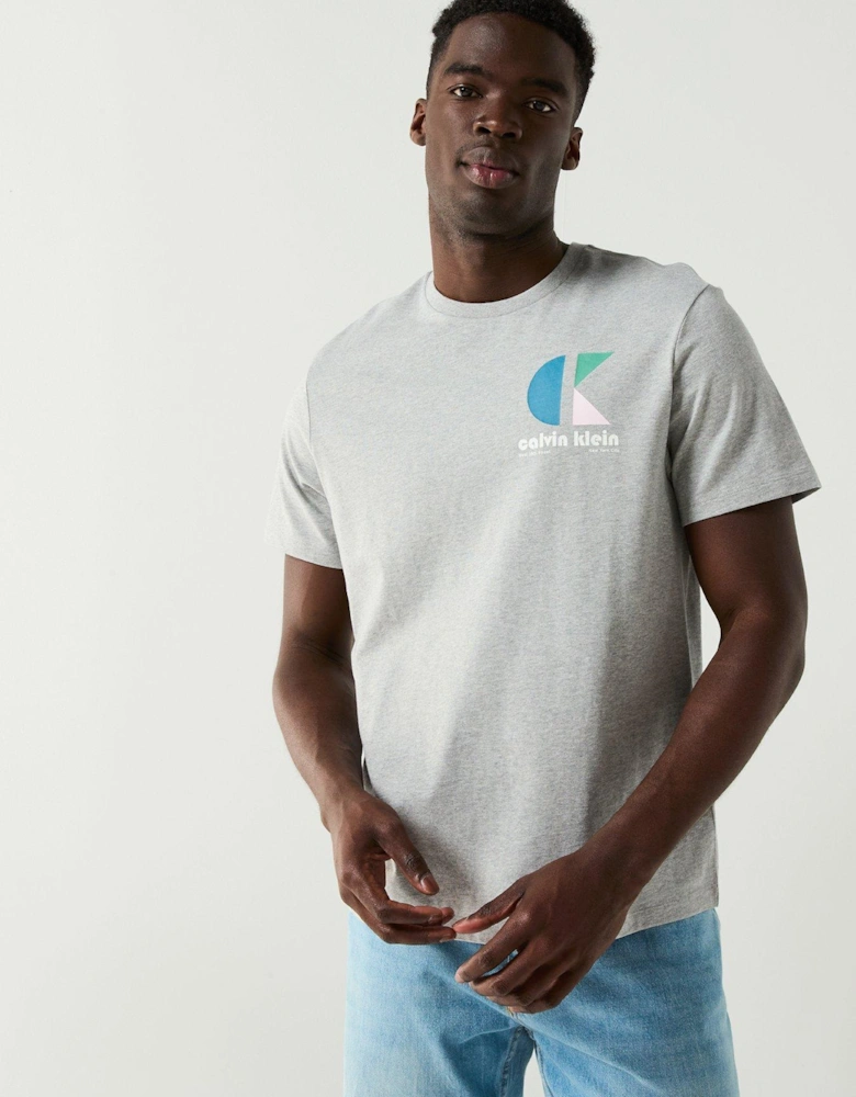 20S Bauhaus Logo Graphic T-Shirt - Grey