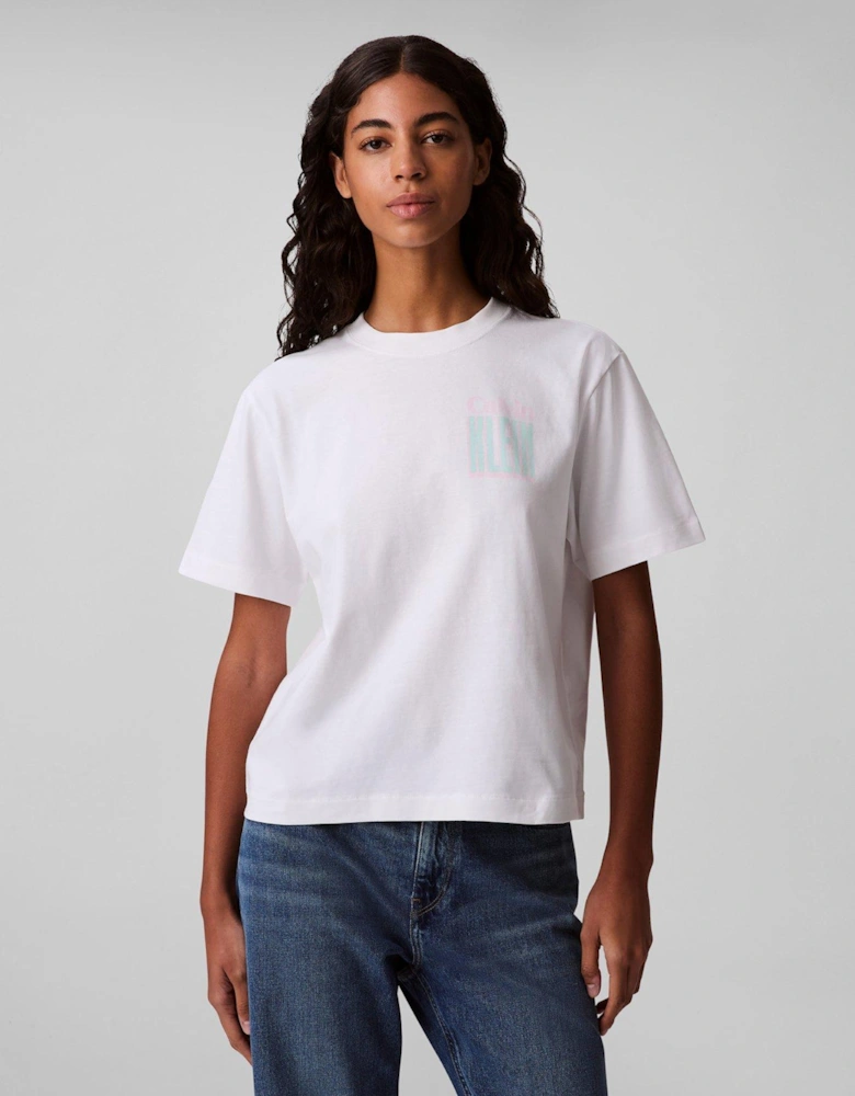 Short Sleeve Boxy Fit T-shirt - Pink