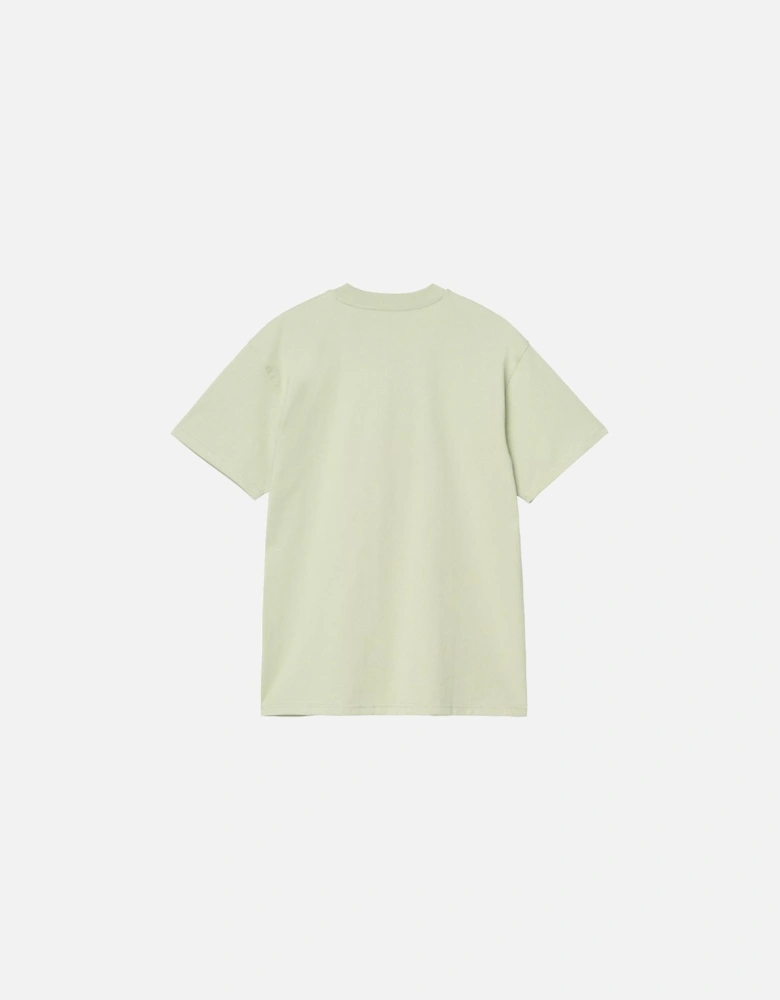 S/S American Script T-Shirt - Pale Olive
