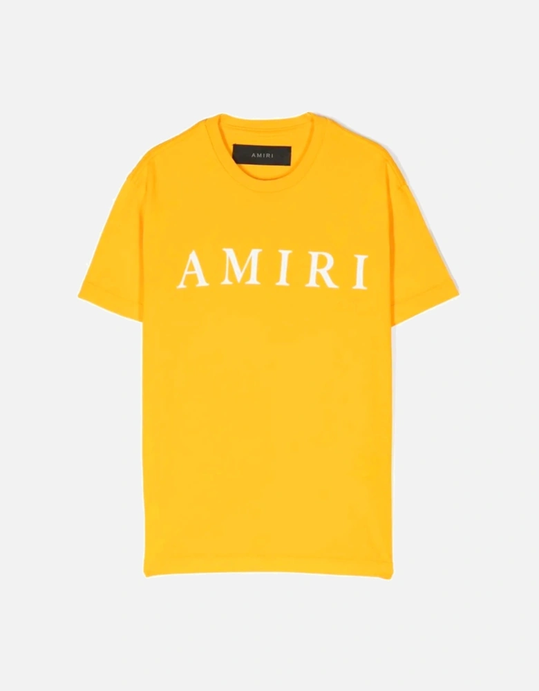 KIDS CORE LOGO TEE YELLOW / WHITE
