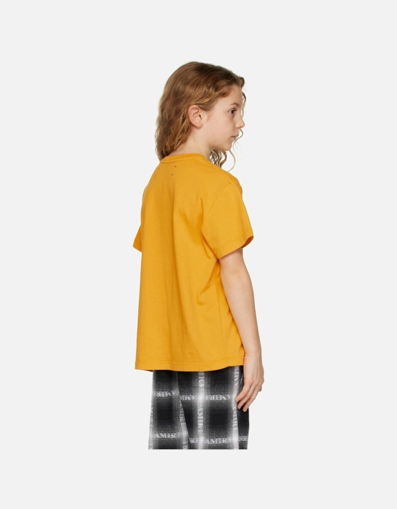KIDS CORE LOGO TEE YELLOW / WHITE