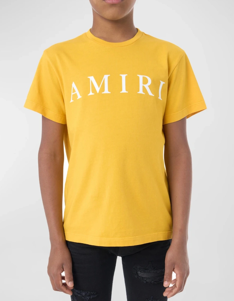 KIDS CORE LOGO TEE YELLOW / WHITE