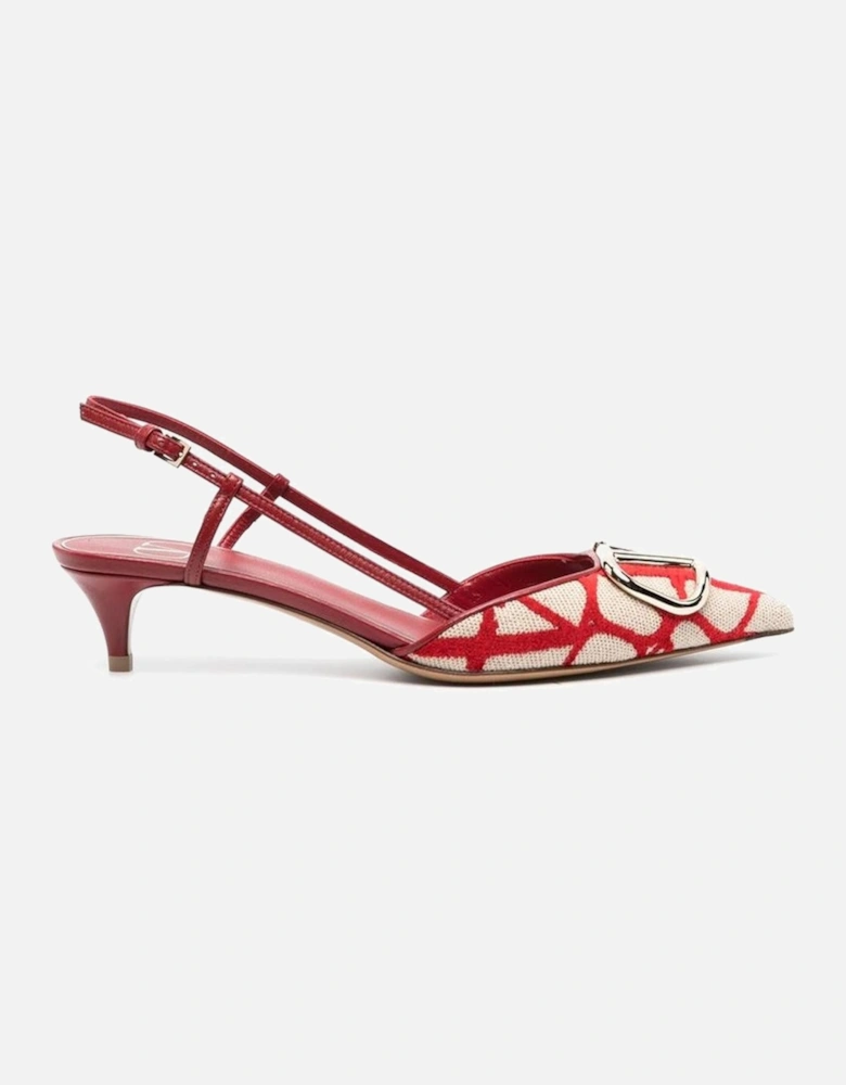 Leather Pointed Toe Ankle Strap Heels Women - Red Pumps