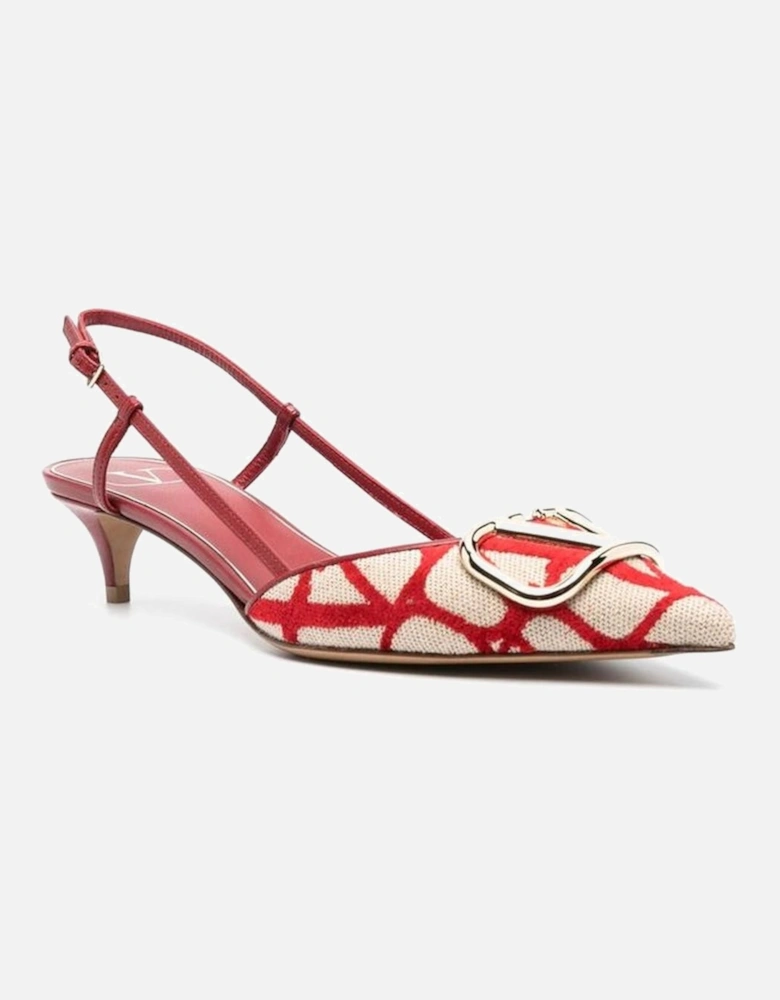 Leather Pointed Toe Ankle Strap Heels Women - Red Pumps