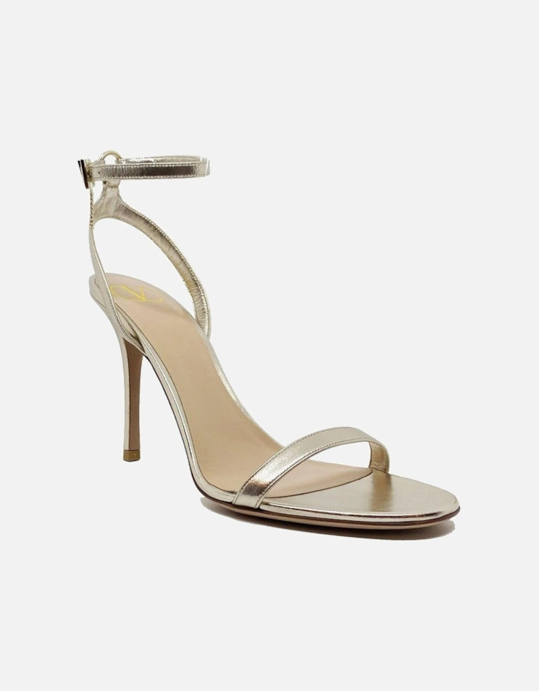 Leather Ankle Boots with Gold Chain Detail Women Sandals