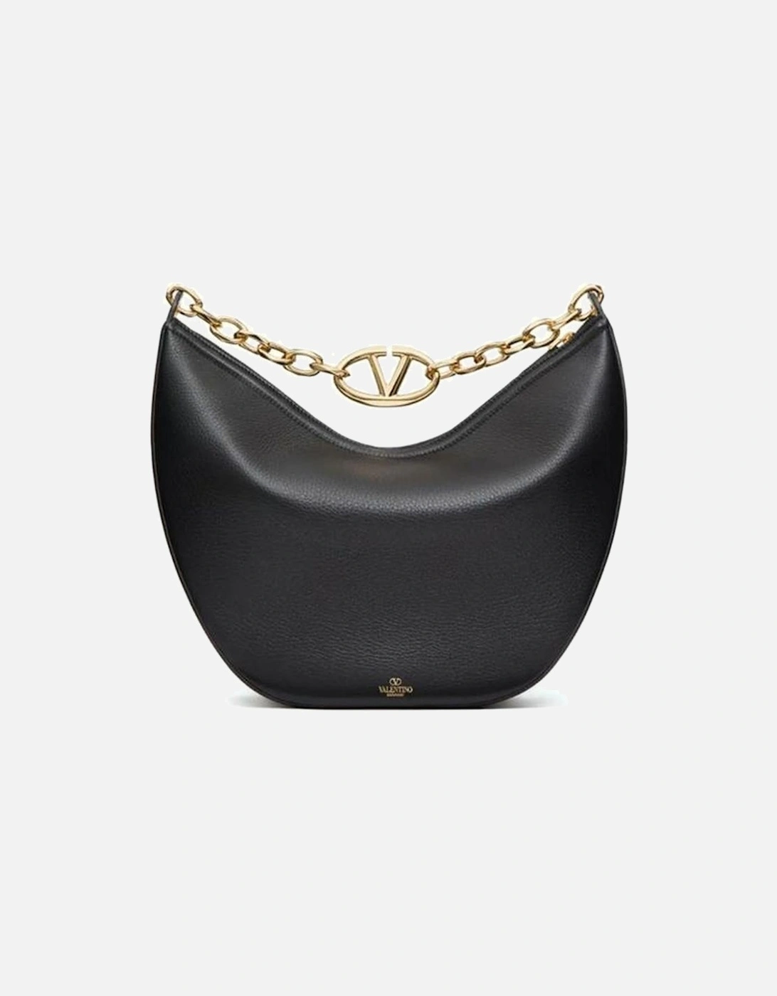 Elegant Shoulder Bag with Chain Detail for Women - Black