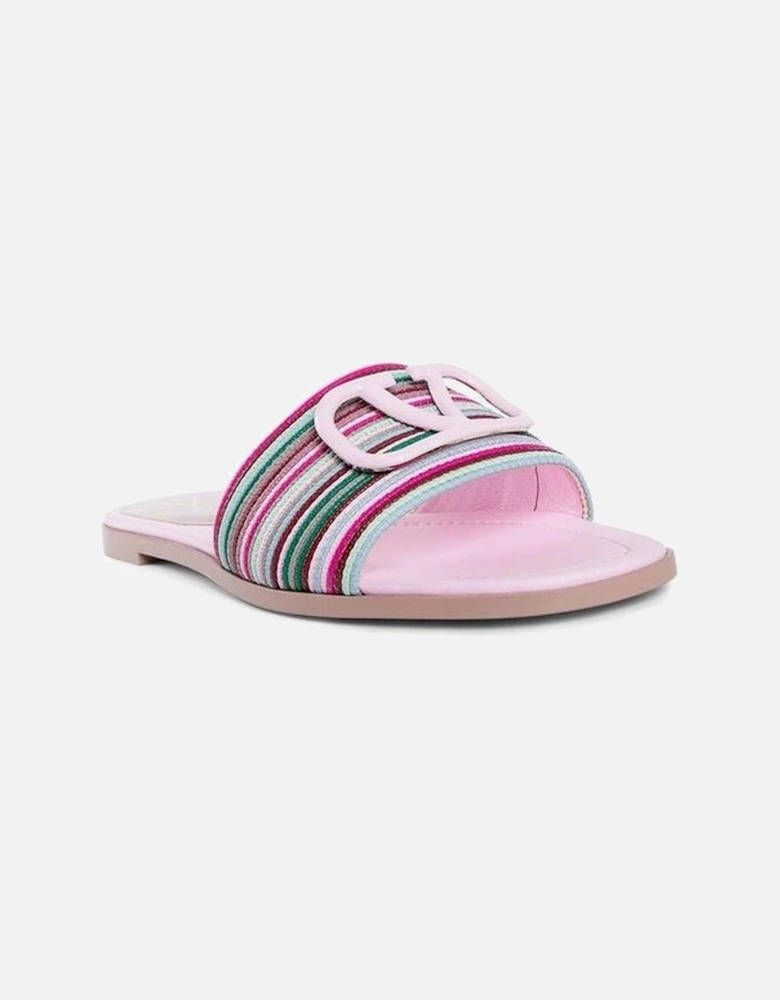 Leather Round Toe Shoes with Branded Insole Women - Multicolor