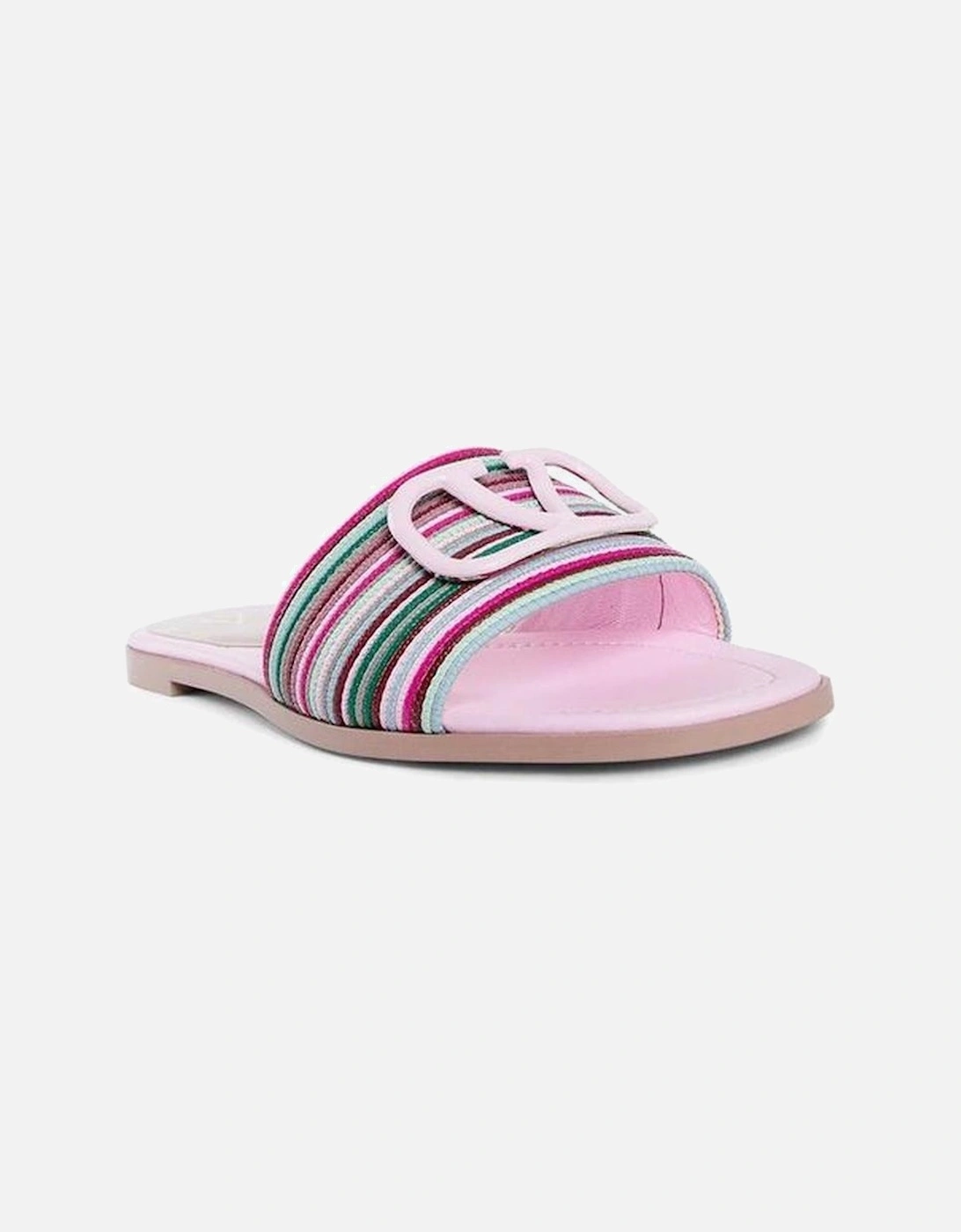 Leather Round Toe Shoes with Branded Insole Women - Multicolor