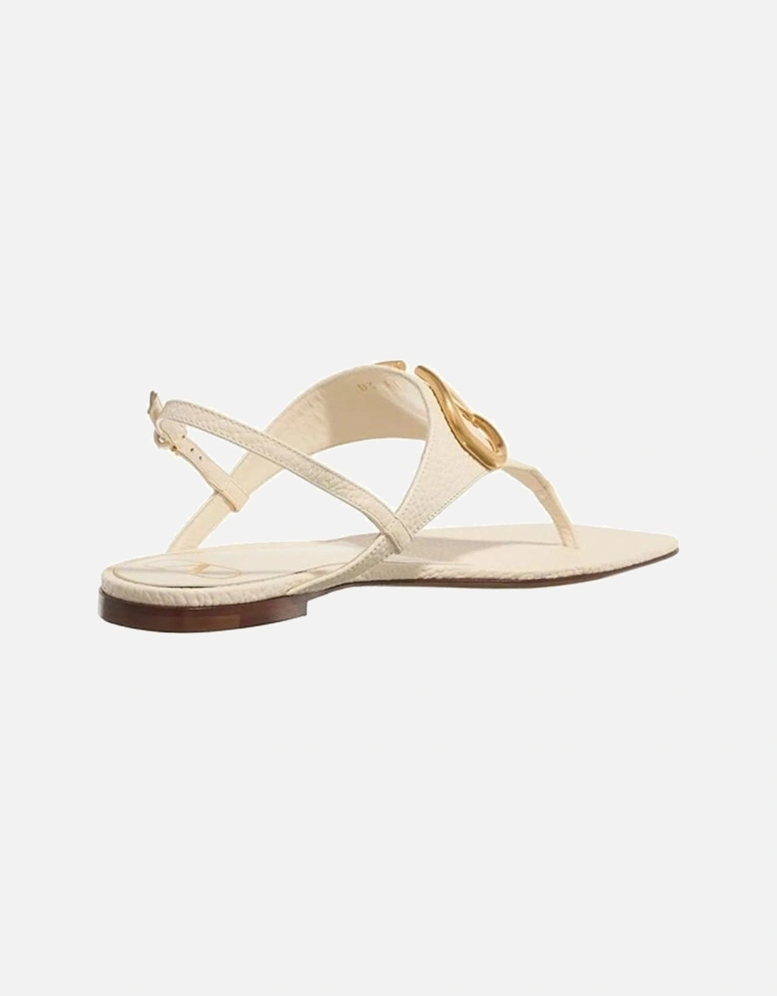 Textured Leather Ankle Buckle Boots Women - White Sandals