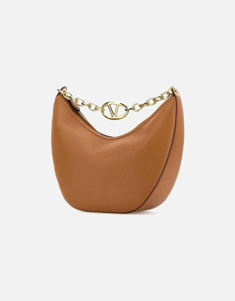 Stylish Leather Hobo Bag with Chain Detail Perfect for Everyday Women