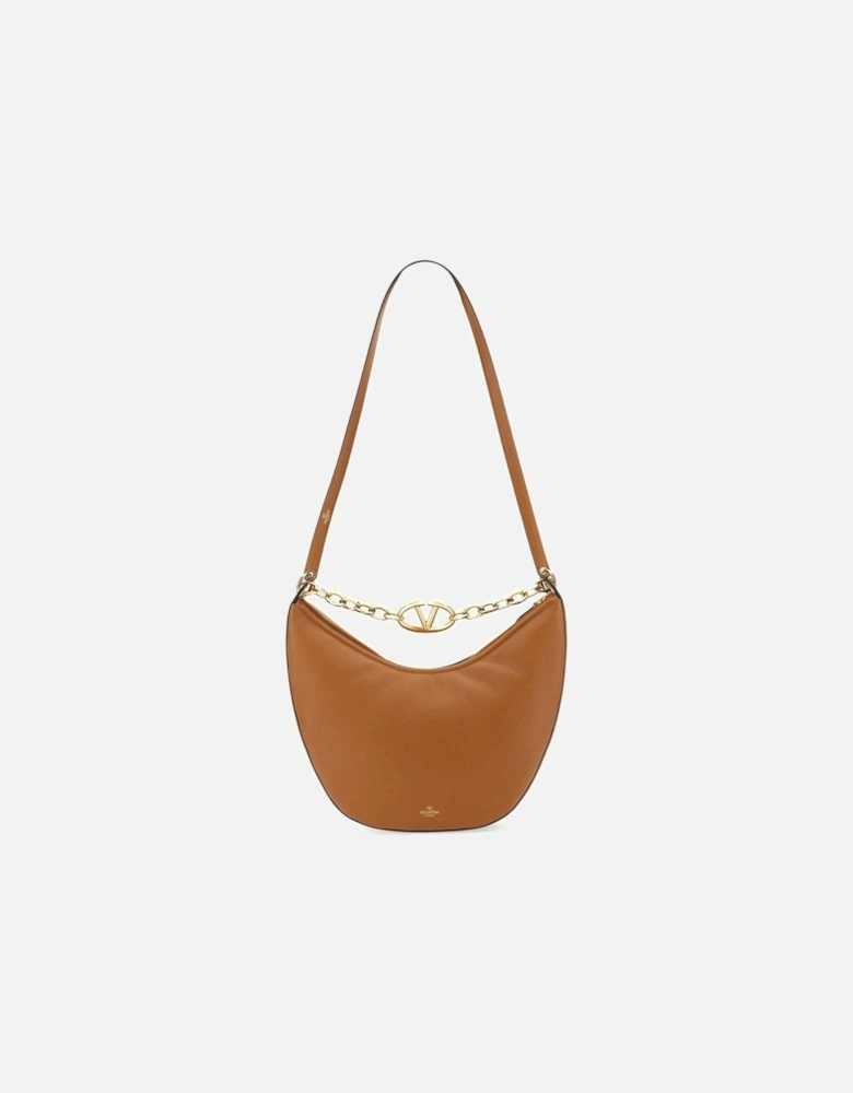 Stylish Leather Hobo Bag with Chain Detail Perfect for Everyday Women