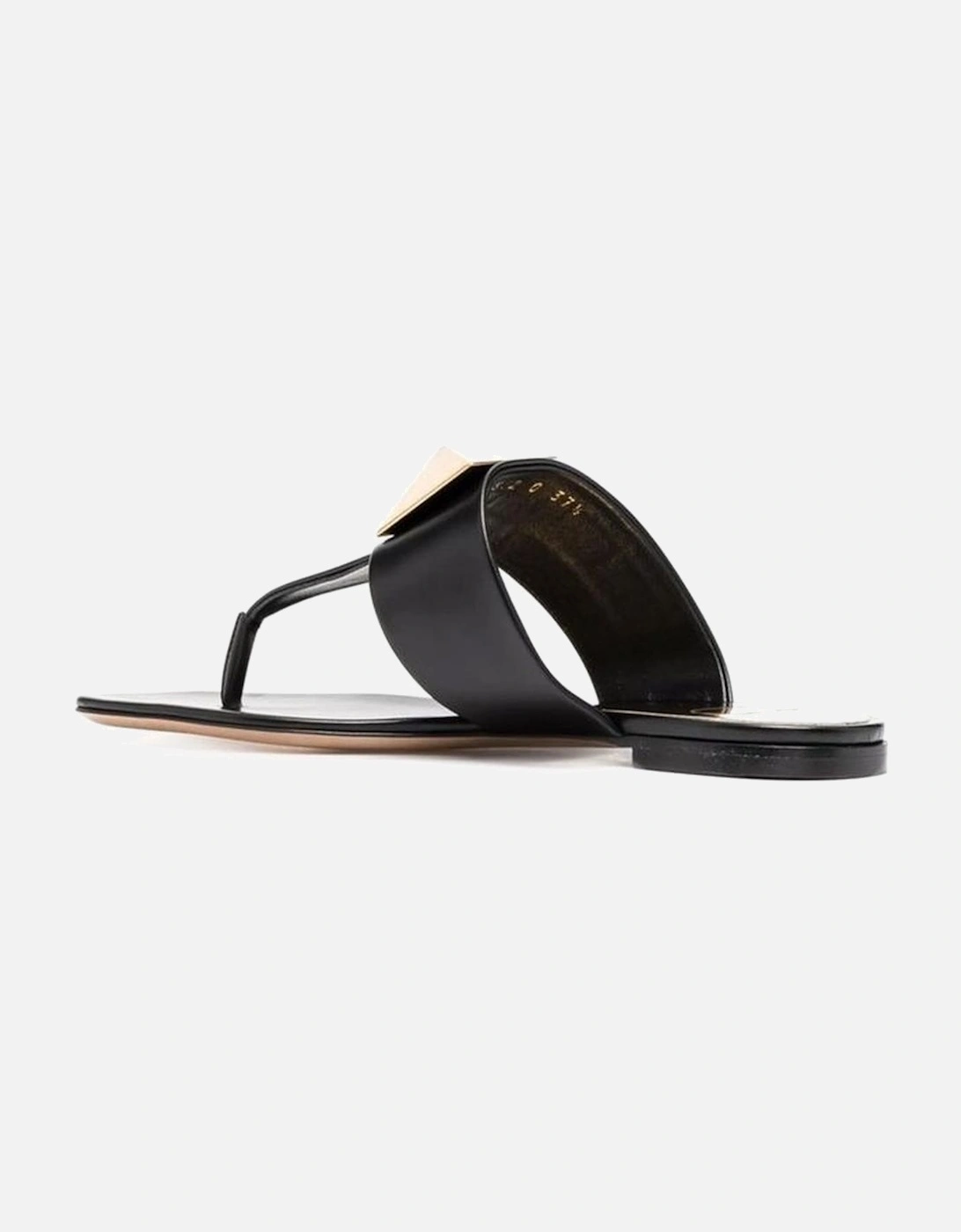 Leather Thong Strap Sandals Women - Black