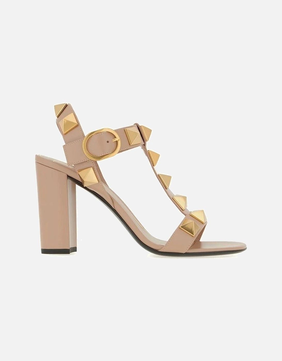 Calf Leather Ankle Strap Heeled Sandals Women - Beige, 5 of 4