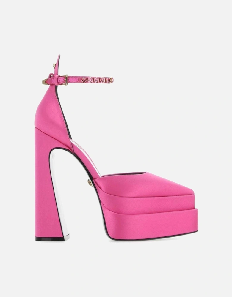 Silk Satin Heels with Crystal Applique Women - Multicolor Pumps
