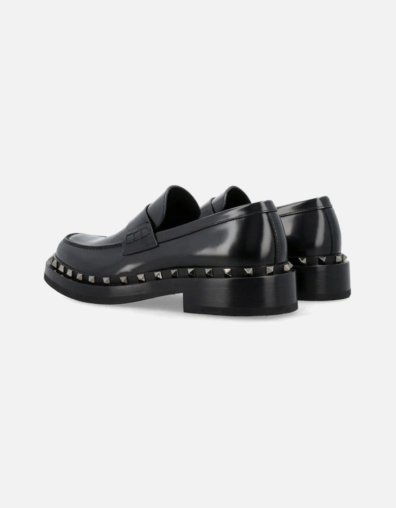 Calf Leather Buckle-Fastening Ankle Strap Sandals Women - Black