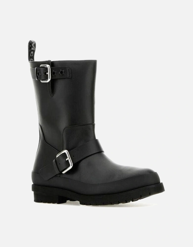 Round Toe Buckled Boots with Branded Insole Women - Black