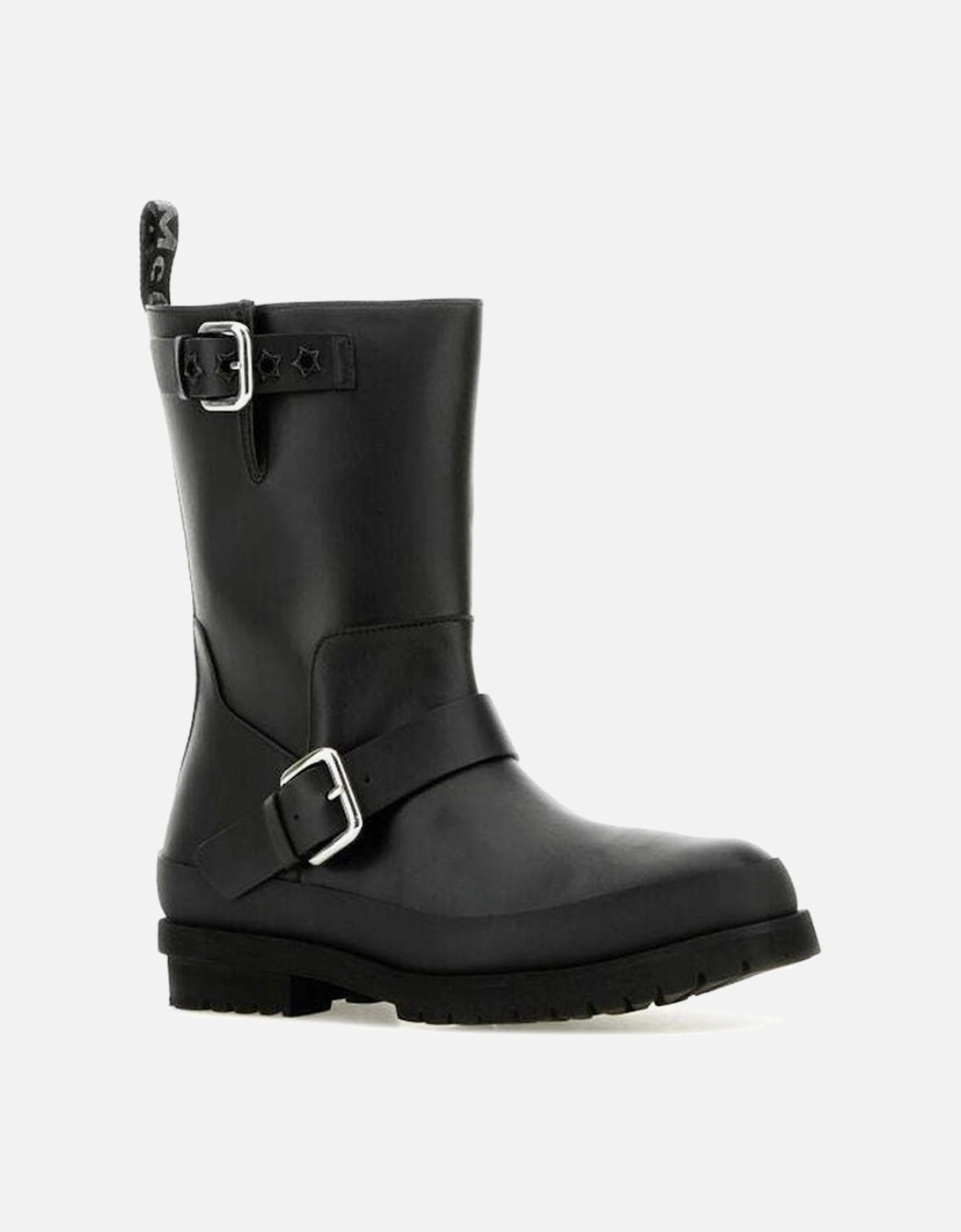 Round Toe Buckled Boots with Branded Insole Women - Black