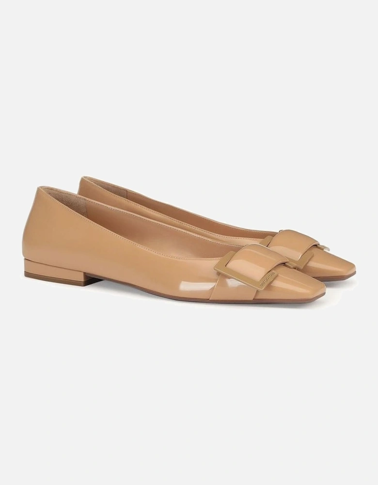 Patent Leather Square Toe Slip-On Loafers Women - Brown Shoes
