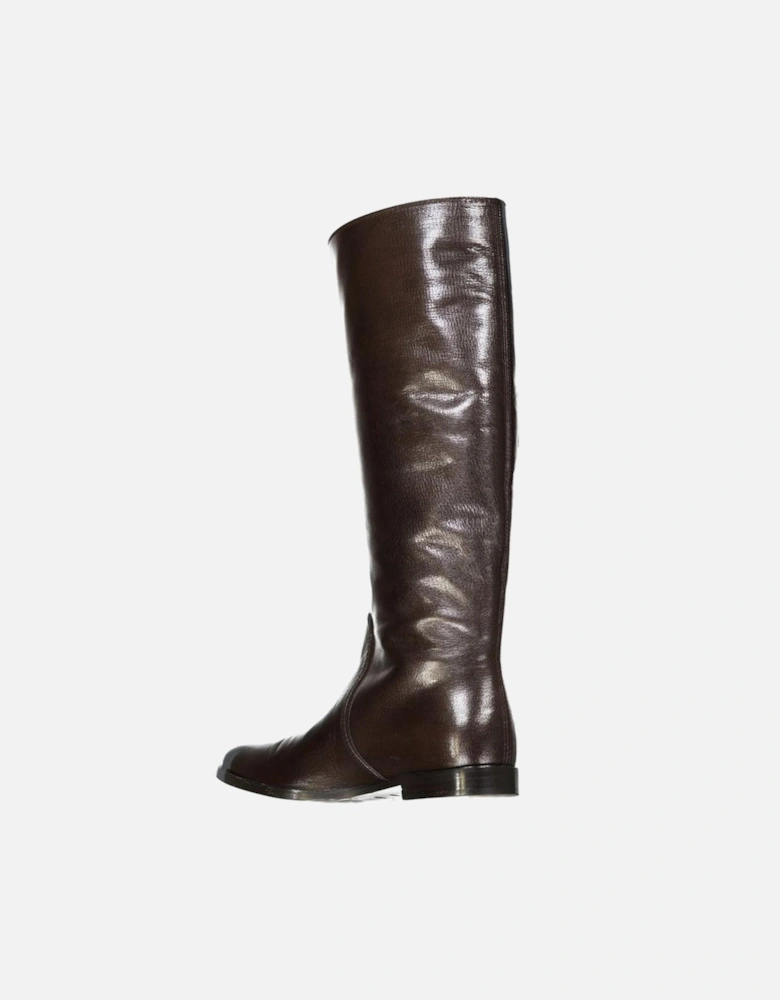 Calf Leather Slip-On Loafers Women - Brown Boots