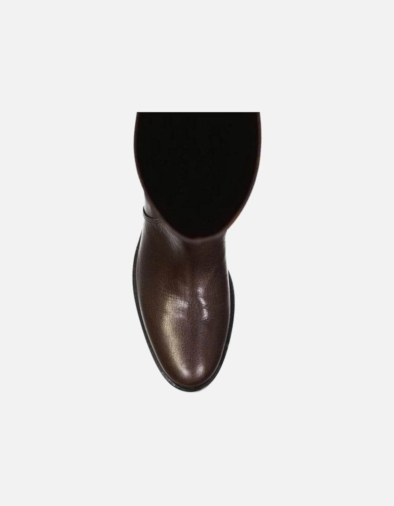Calf Leather Slip-On Loafers Women - Brown Boots