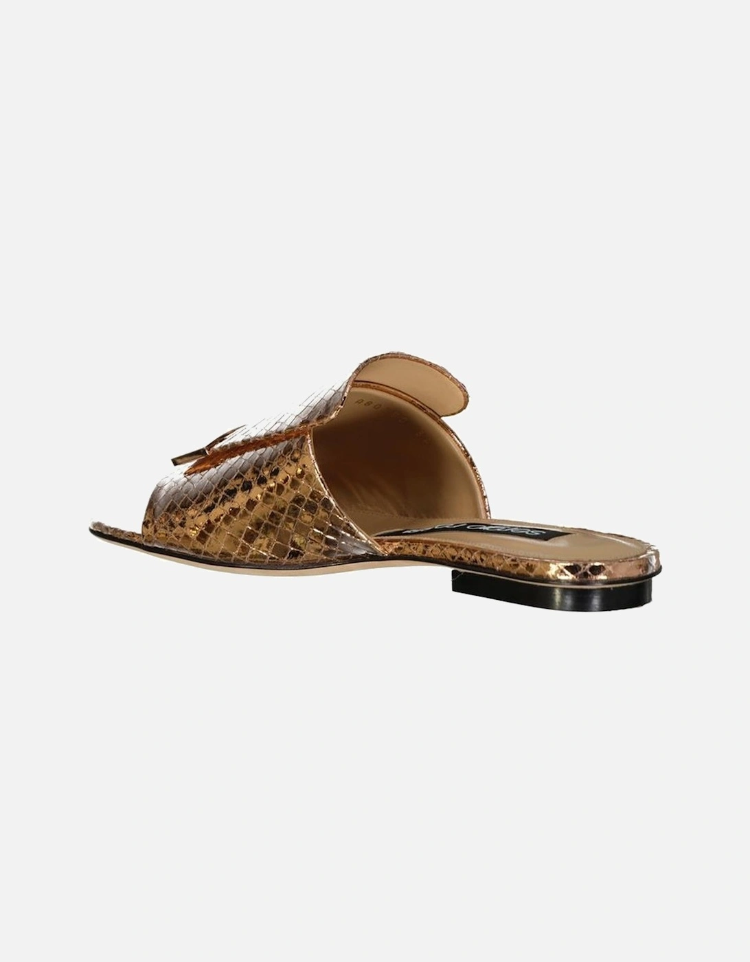 Open Toe Square Toe Leather Sandals Women - Rose Gold