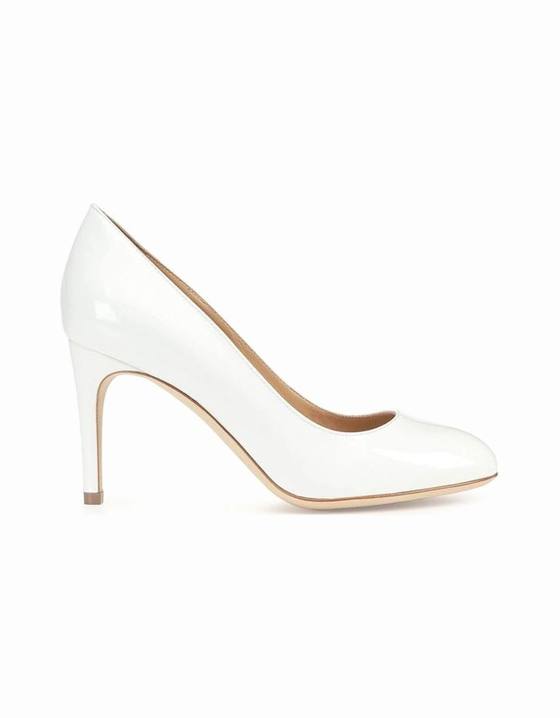 Patent Leather Slip-On Heels Women - White Pumps, 5 of 4