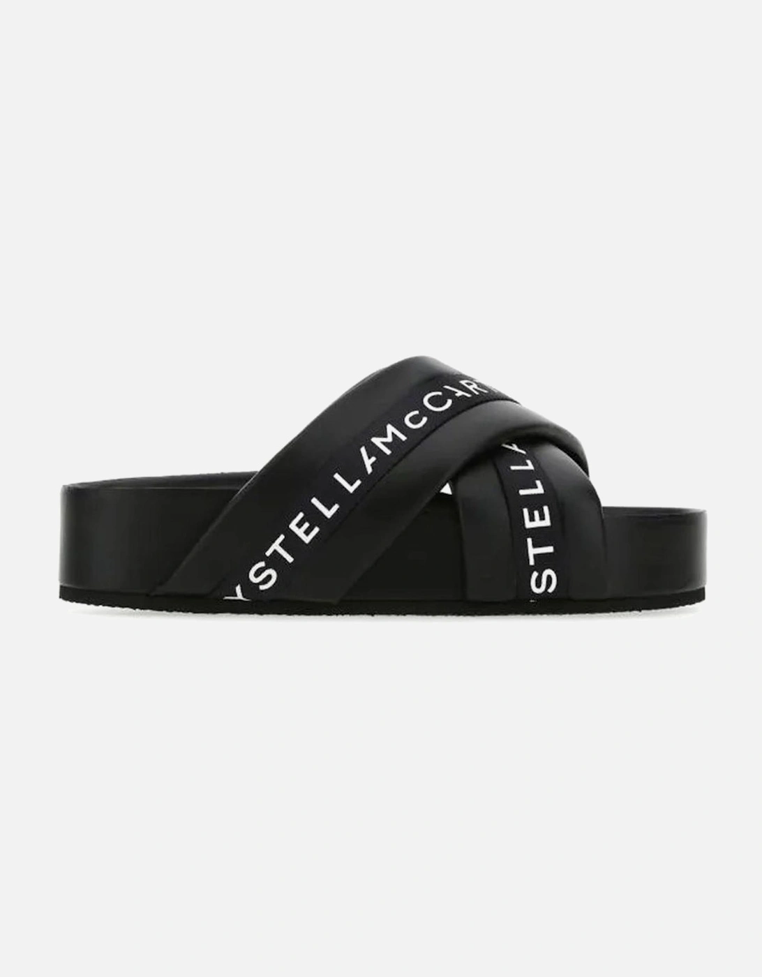 Contrast Logo Open Toe Sandals Women - Black, 5 of 4